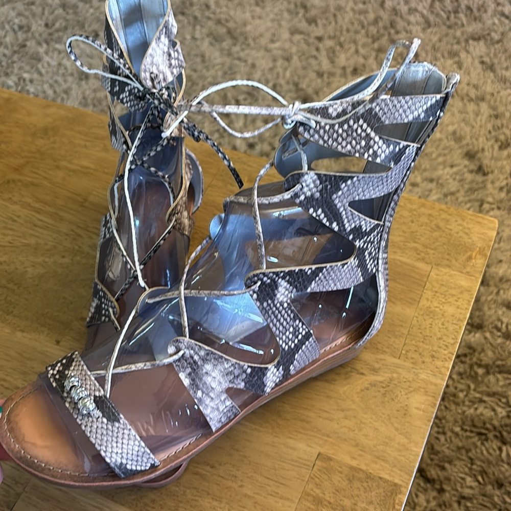 Lace Up Open Toe Sandals